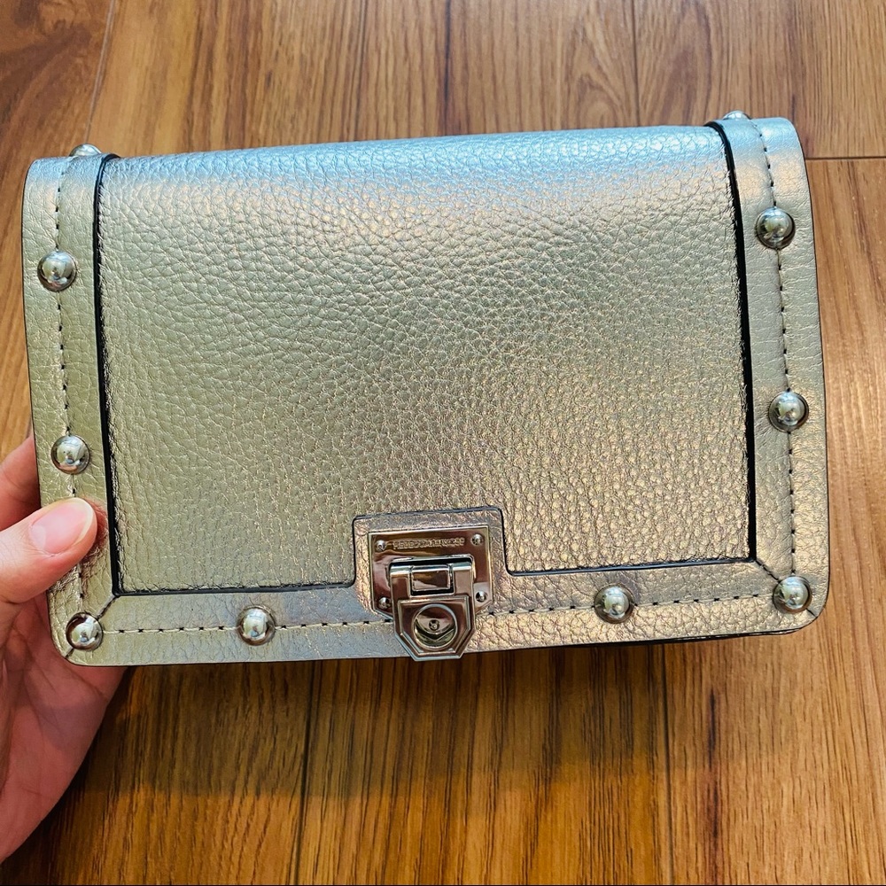 Rebecca Minkoff metallic silver crossbody bag